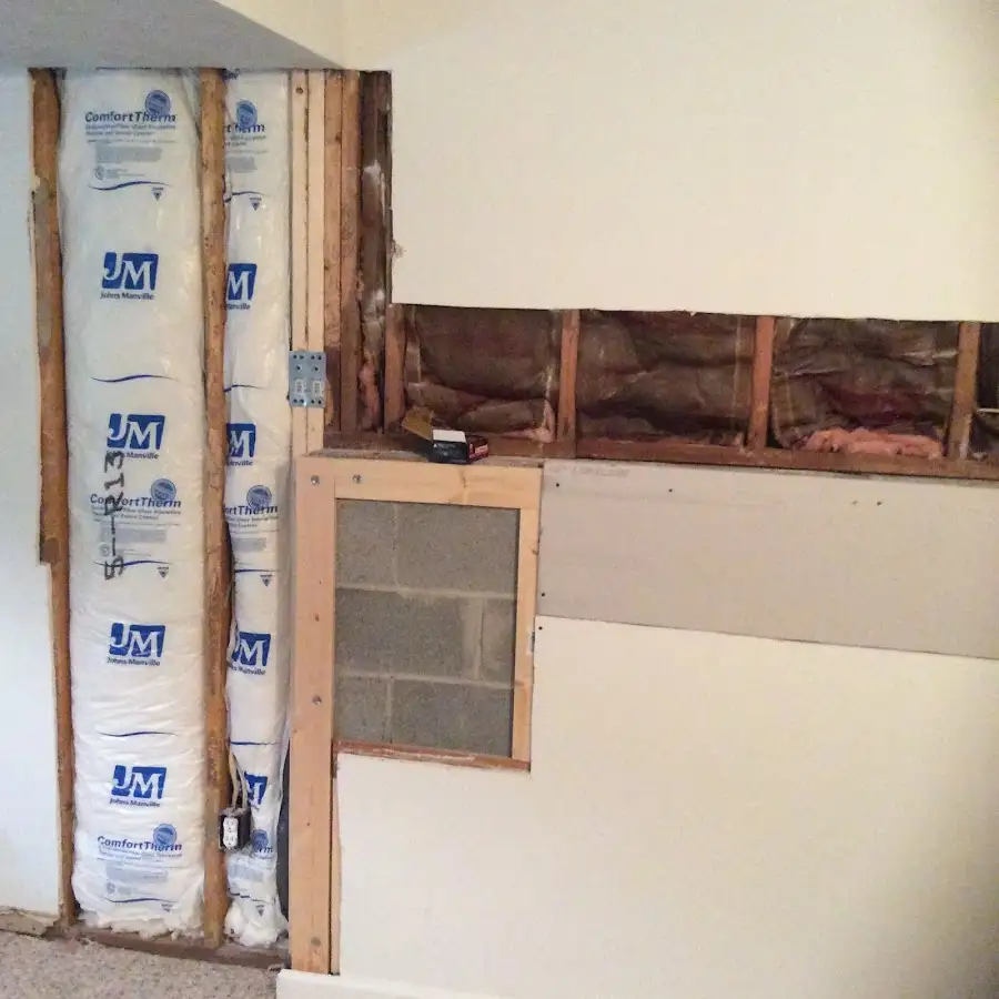 Wall insulation replacement during Contents Cleaning & Restoration in Wolf Trap